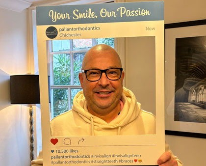 Meet Mark!
Mark first came to Pallant wanting to correct his reverse overjet, where his top teeth bit inside his lower teeth, and he wanted a brighter smile.
Mark’s Treatment:
Clear aligners for 14 months by our specialist orthodontist, Dr. Alastair Smith
IPR (Interproximal Reduction) - polishing between the teeth to allow enough space for movements
Professional whitening + composite bonding by Dr. Philip Adams here at Pallant Ortho
Bonded wires and removable retainers
“Having my treatment at Pallant Orthodontics in Chichester has been such a pleasure. All the staff are so lovely and always happy to help. I would recommend anyone who needs orthodontics to go to Pallant!”
Meet Mark!
Mark first came to Pallant wanting to correct his reverse overjet, where his top teeth bit inside his lower teeth, and he wanted a brighter smile.
Mark’s Treatment:
Clear aligners for 14 months by our specialist orthodontist, Dr. Alastair Smith
IPR (Interproximal Reduction) - polishing between the teeth to allow enough space for movements
Professional whitening + composite bonding by Dr. Philip Adams here at Pallant Ortho
Bonded wires and removable retainers
“Having my treatment at Pallant Orthodontics in Chichester has been such a pleasure. All the staff are so lovely and always happy to help. I would recommend anyone who needs orthodontics to go to Pallant!”